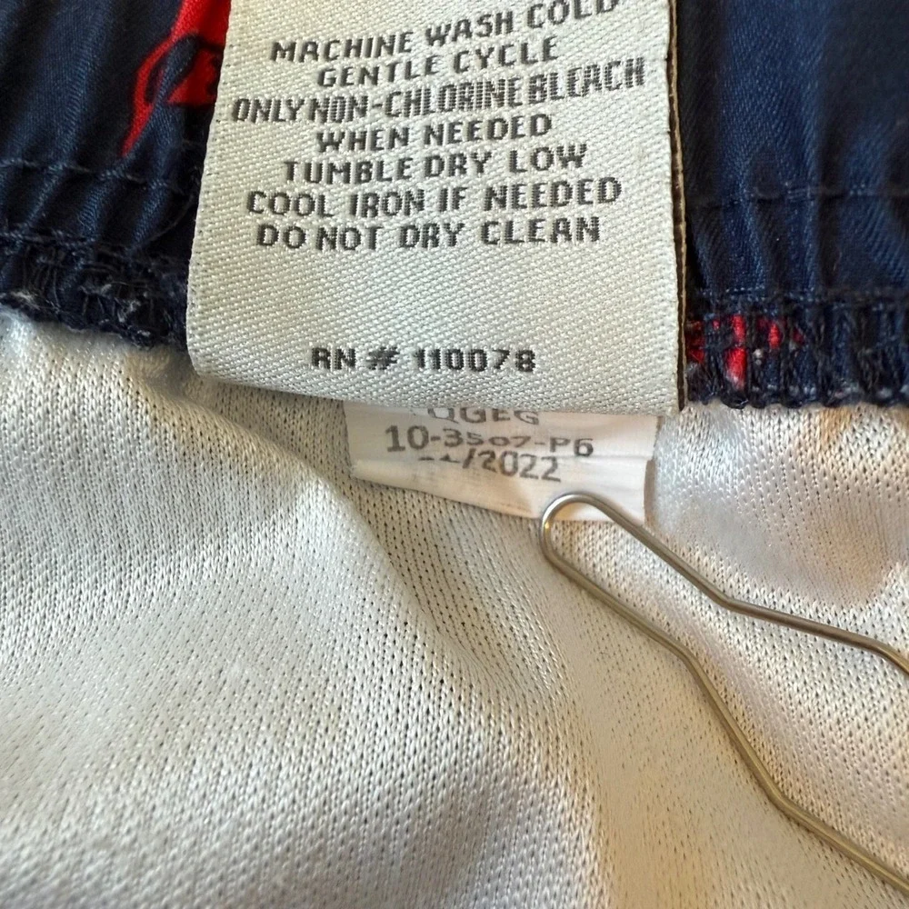 U.S Polo Assn Navy Blue Lobster Print Swim Trunks Board Shorts 10-3567-P6 Size L